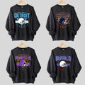 Vintage All Team Football Black Sweatshirt, Retro Football Fan Crewneck Sweatshirt T-Shirts, Hoodie | GrindPrints.com