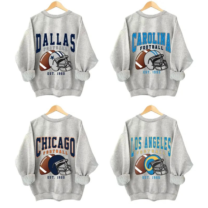 Vintage All Team Football Crewneck Sweatshirt Retro Game Day Sport Color, Vintage Game Day Style Perfect Gift for...