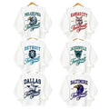 Vintage All Team Football Sweatshirt, Retro Mascot Football Fan Crewneck Sweater T-Shirts, Hoodie | GrindPrints.com