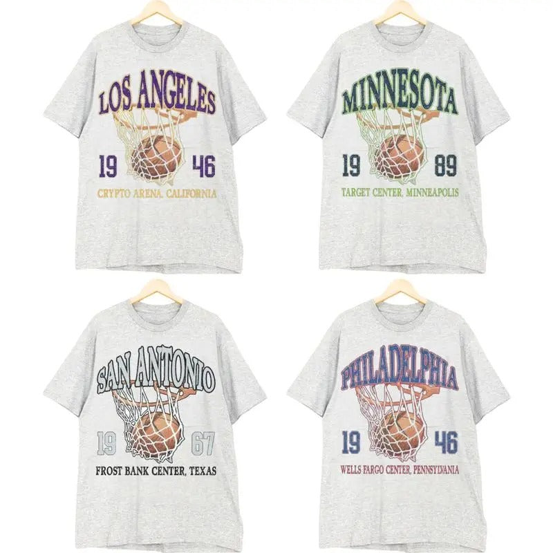 Vintage All Teams Basketball Retro 90s Graphic Ash Grey Shirt, Hometown Basketball Shirt, Basketball Vintage Teams Shirt,...
