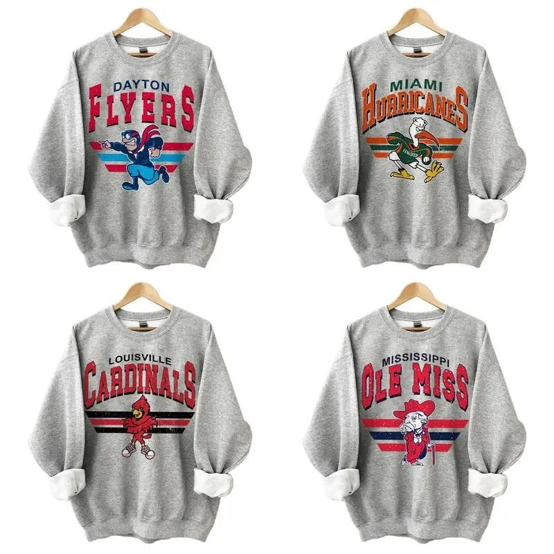 Vintage All Teams Football NCAA Sport Grey Sweatshirt, Graphic NCAA Football College Team, All Teams Football University...