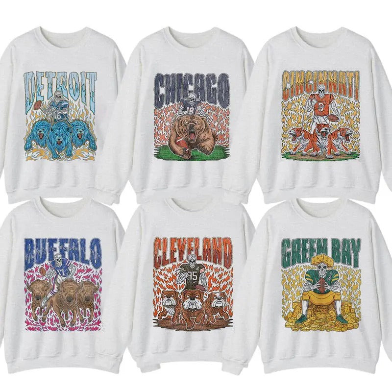 Vintage All Teams Football Style Sweatshirt, Gift For Football Unisex Sweatshirt T-Shirts, Hoodie | GrindPrints.com