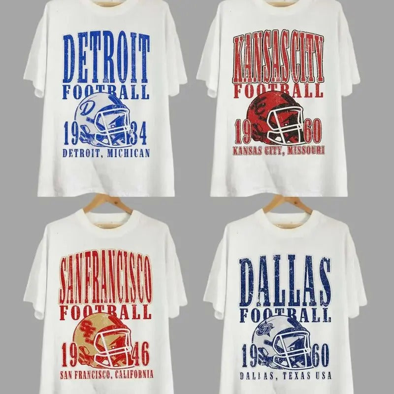 Vintage All Teams Football Unisex T-shirt Sport For Men For Women Hoodie, Sweatshirt | GrindPrints.com