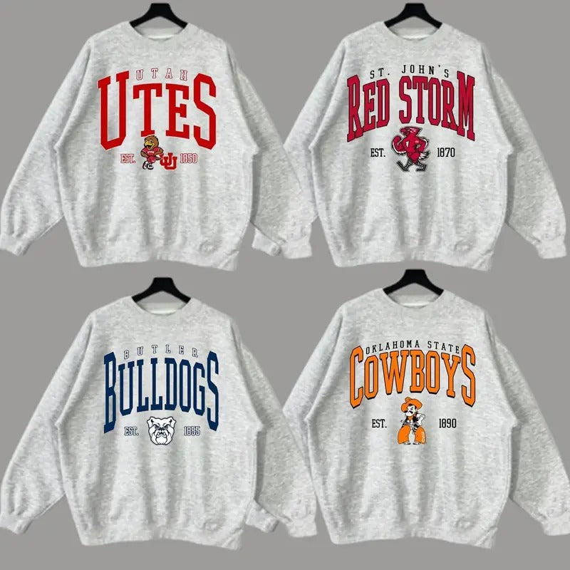 Vintage All Teams NCAA University Sweatshirt, All Teams NCAA Sweatshirt, Mascot University, Gift For Fans. T-Shirts, Hoodie