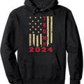 Vintage American Flag Trump 2024 Election Gifts Hoodie | Unisex Hooded Sweatshirt T-Shirts | GrindPrints.com