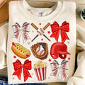 Vintage Baseball Bow , Bow Baseball , Coquette Baseball Shirt , Mama , Game Day Baseball Sweatshirt Hoodie | GrindPrints.com