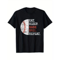 Vintage Baseball Player Eat Sleep Baseball Repeat men's T-Shirt made in usa Hoodie, Sweatshirt | GrindPrints.com