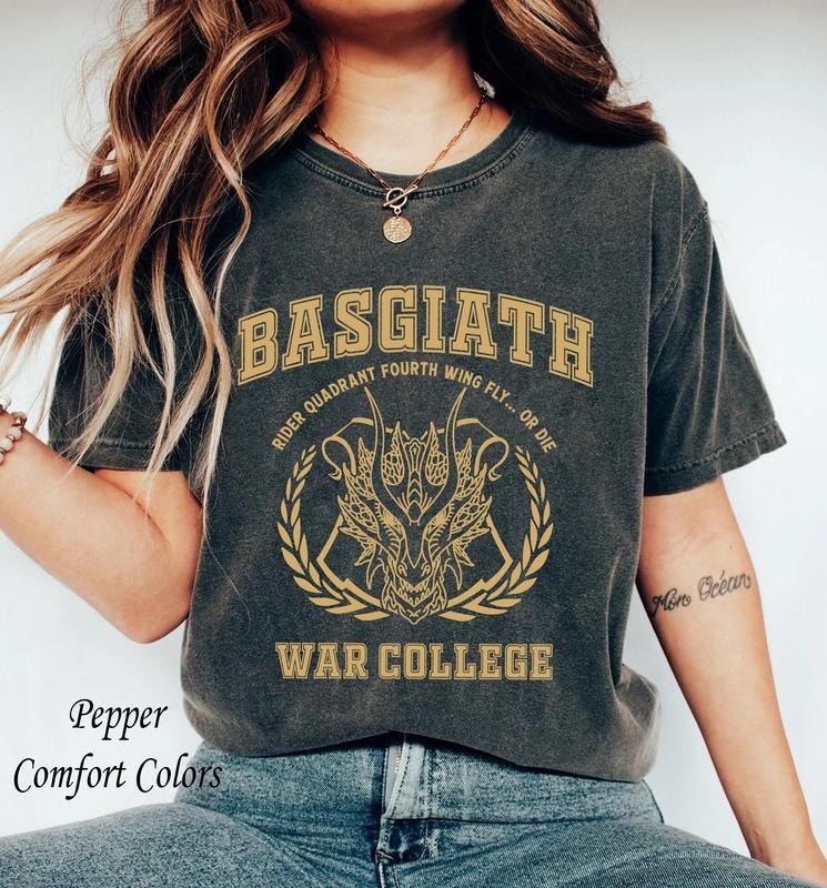 Vintage Basgiath War College Shirt, Fourth Wing T-Shirt, Basgiath War College Dragon Rider Shirt, Fourth Wing T-Shirt,...