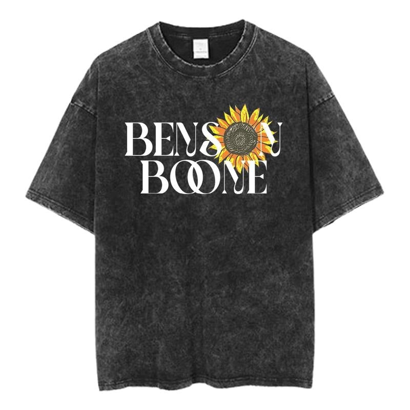 Vintage Benson Boone Graphic Tee, Sunflower Aesthetic Music Shirt, Indie Pop Artist Merch, Retro Fan Apparel, Bold...