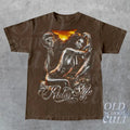 Vintage Biker Style Skeleton T-Shirt, Retro Biker Graphic Shirt, 2000s Racer Shirt, Racing Gift, Skull Oversize Shirt,...
