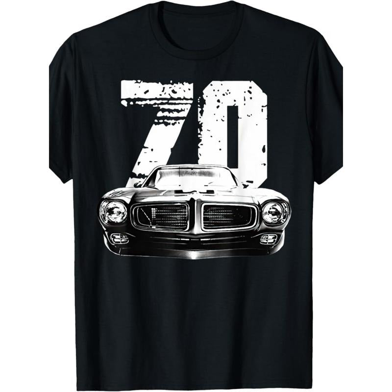 Vintage Black Car Muscle Car 70 Classic T-shirt -100% cotton 220g made in usa Hoodie, Sweatshirt | GrindPrints.com