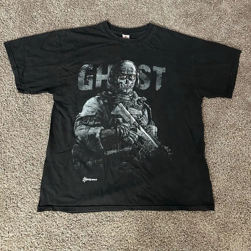 Vintage Call Of Duty Modern warfare 2 Shirt Infinity Ward Ghost Video Game Promo Top Decoration Hoodie, Sweatshirt