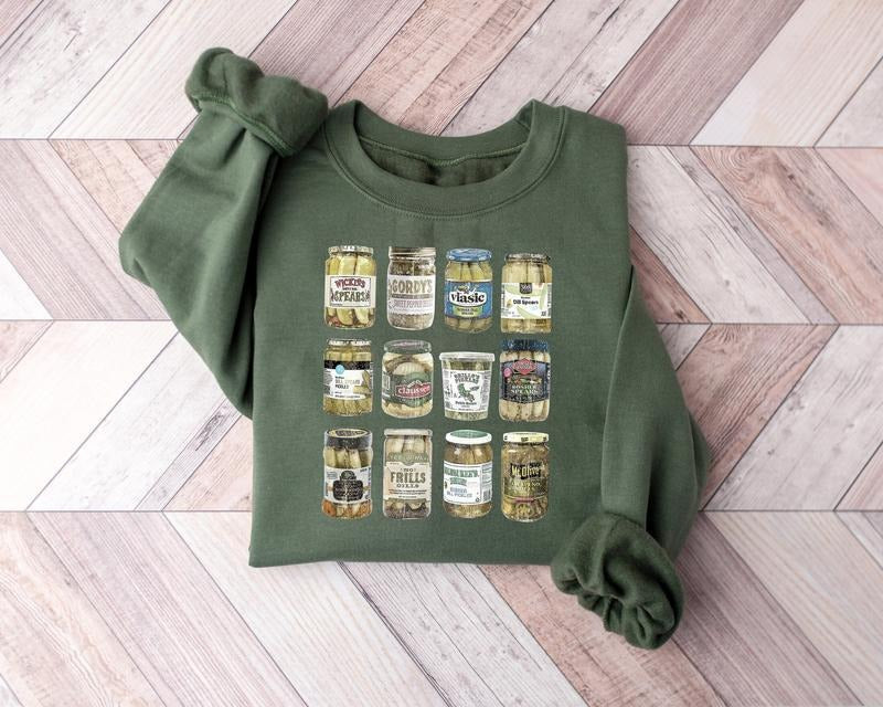 Vintage Canned Pickles Sweatshirt, Pickle shirt, Viral Pickle Sweatshirt, Pickle Lovers Shirt, Pickle Crewneck...