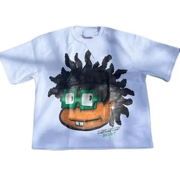 Vintage Cartoon Avatar Print Graphic Cotton T-Shirtstyle{n002}2 T-Shirts, Hoodie, Sweatshirt | GrindPrints.com