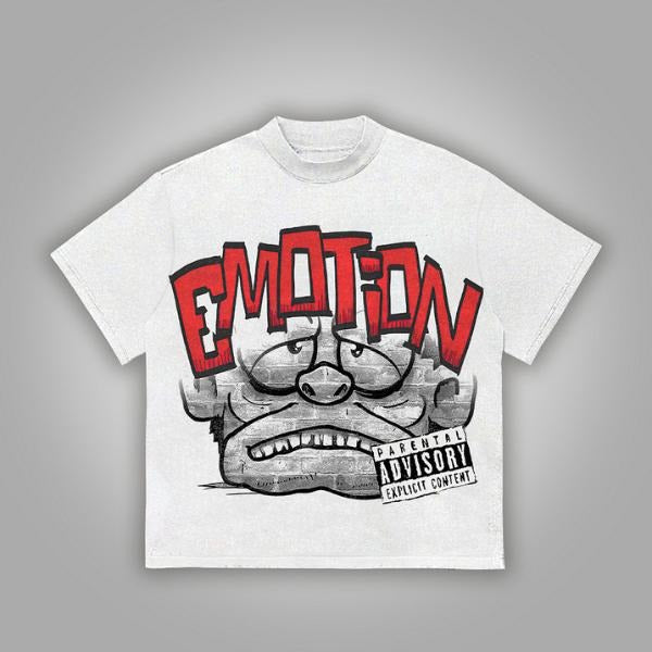 Vintage Cartoon Monster Emotion Graphic Cotton T-Shirt Hoodie, Sweatshirt | GrindPrints.com