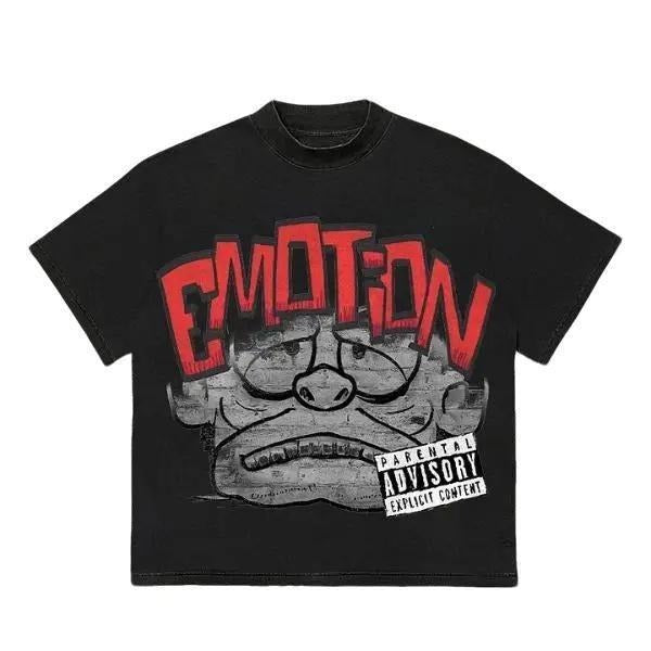 Vintage Cartoon Monster Emotion Graphic Cotton T-Shirtstyle{n002}2 T-Shirts, Hoodie, Sweatshirt | GrindPrints.com