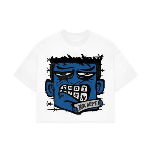 Vintage Cartoon Monster Graphic Cotton Cropped T-Shirt Hoodie, Sweatshirt | GrindPrints.com