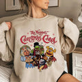 Vintage Christmas Carol Sweatshirt, Funny Kermit And Friends Sweatshirt, The Muppet Shirt, Cartoon Movies Tee Shirt, Xmas...