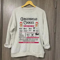 Vintage Christmas Gingerbread Cookies Graphic Tee - Gingerbread Cookies Recipes Shirt - Cute Christmas Shirt - Xmas Shirt