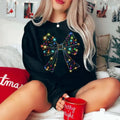 Vintage Christmas Light Bows Graphic Tee - Light Coquette Bow Shirt - Festive Bows - Christmas Season
