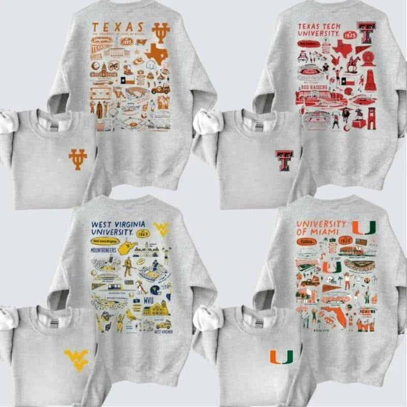 Vintage College Football Basketball Sweatshirt, Ash Grey Sweatshirt All Teams NCAA, Classic Sport Sweatshirt, Gifts For...