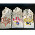 Vintage College Football Hoodie, New Retro Style Hoodie, Vintage University of NCAA Hoodie, Vintage Graphic Hoodies, All...