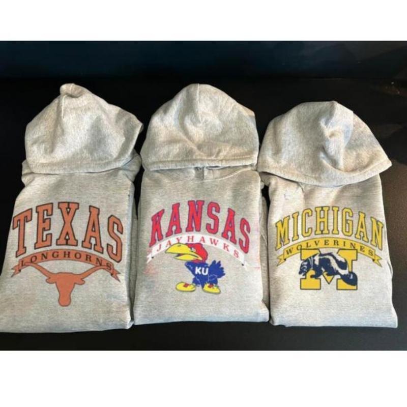 Vintage College Football Hoodie, New Retro Style Hoodie, Vintage University of NCAA Hoodie, Vintage Graphic Hoodies, All...