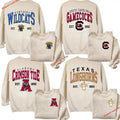 Vintage College Team Colection Sand Crewneck Sweatshirt 2 Side, Vintage Football Team NCAA Sweatshirt, Gift For Fan...