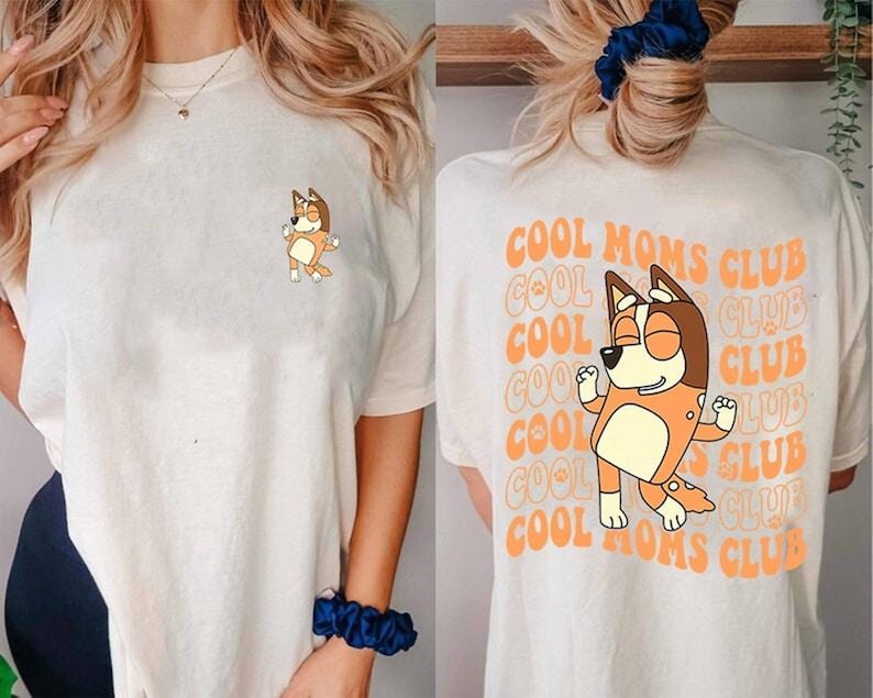 Vintage Cool Mom Bluey Shirt, Bluey Mom Shirt, Retro Chilli Heeler Shirt, Chilli Heeler Tshirt, Bluey Family Sweater,...