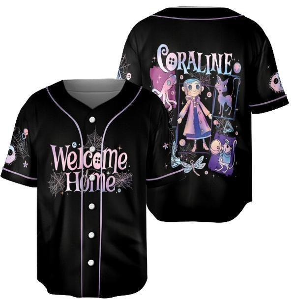 Vintage Coraline Movie Retro Horror Baseball Jersey, Coraline Shirt Hoodie, Sweatshirt | GrindPrints.com
