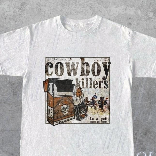 Vintage Cowboys 90s T-Shirt, Retro Country Shirt, Wester Unisex Tee, Heavy Cotton Shirt, Wild West Gift, Vintage Tee...