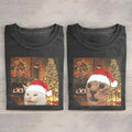Vintage Cute Christmas Cat Meme Graphic Tee - Cat Santa Claus Shirt - Merry Christmas - Christmas Gifts - Cute Couple...
