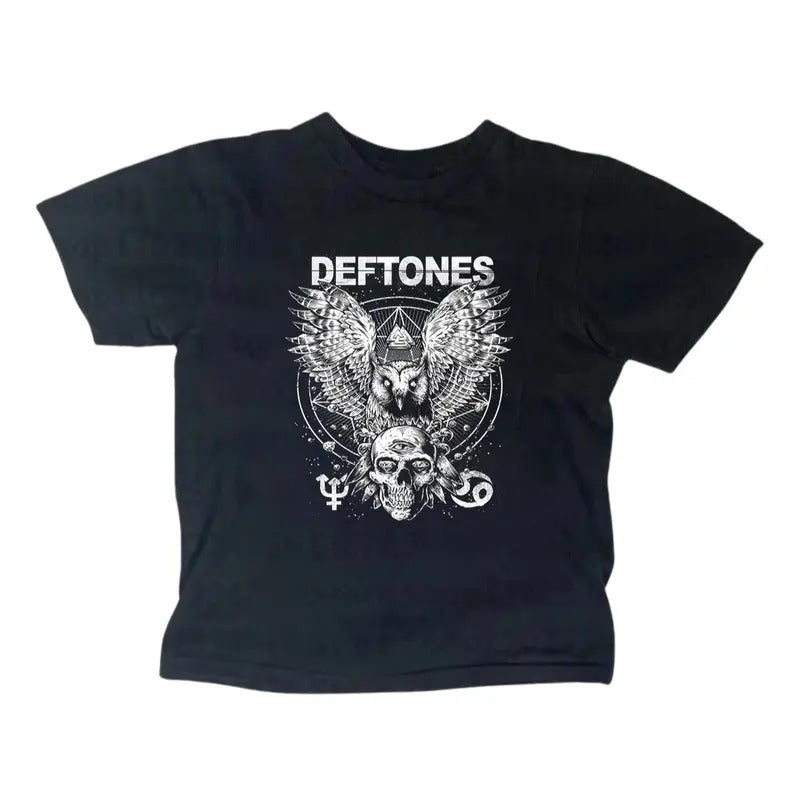 Vintage Deftones Baby Tee - Women's Y2K Style Emo Girls Punk Streetwear T-Shirt