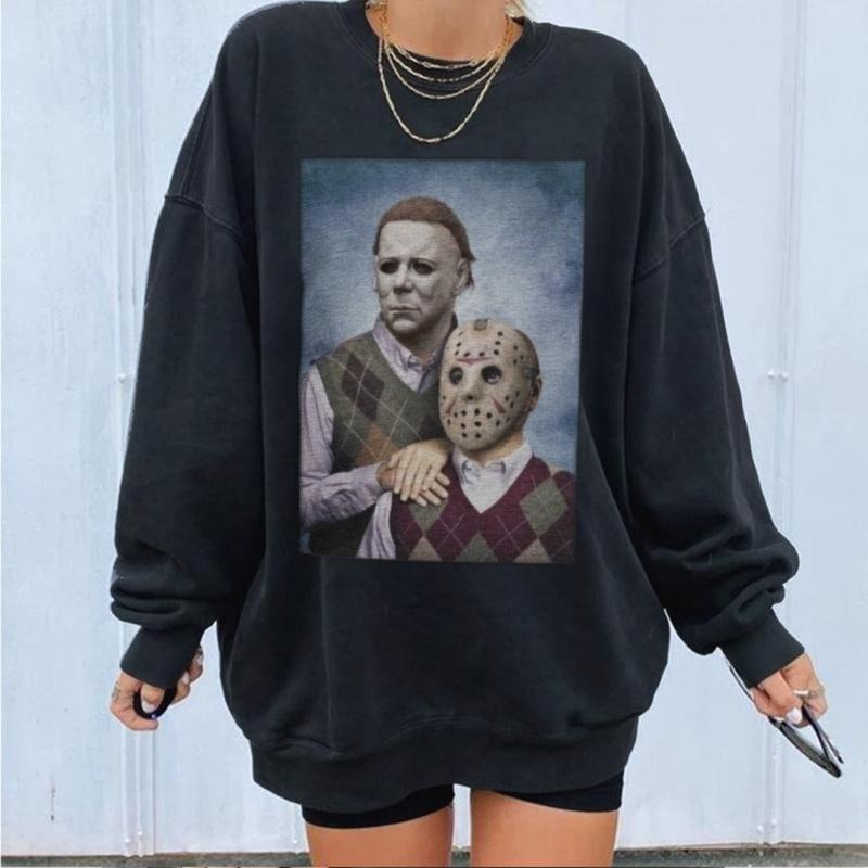 Vintage Design Halloween Ghost Face Scream Michael Myers Shirt - Sweatshirt - Hoodie | GrindPrints.com