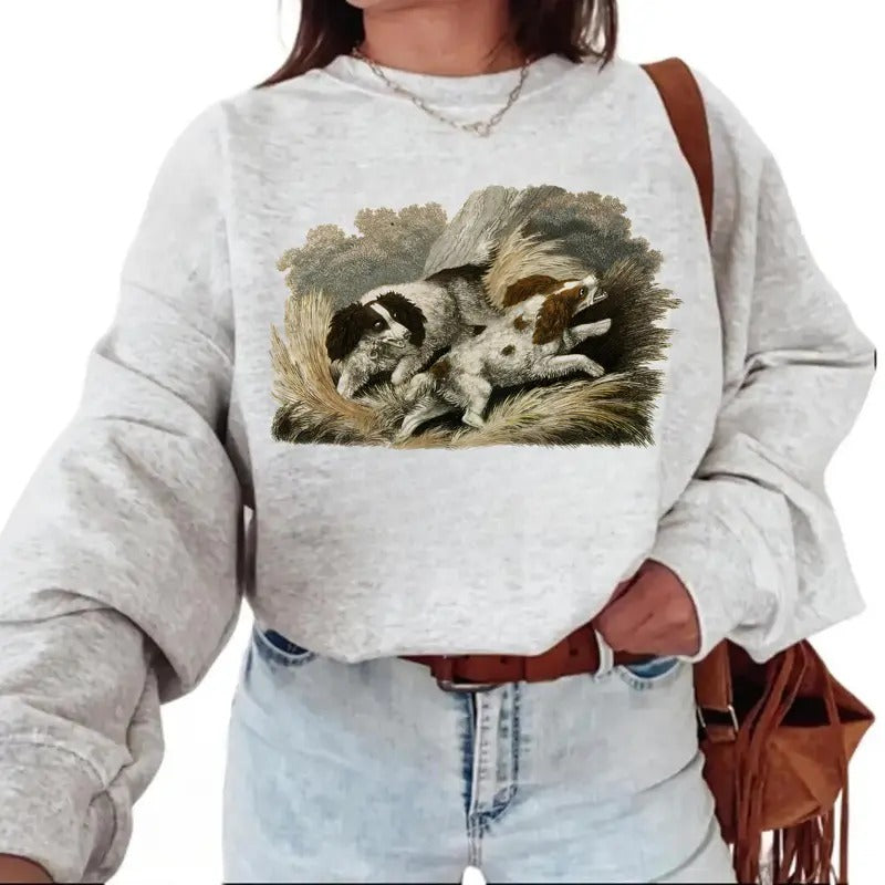 Vintage Dog Hunting Hello Hunting Season Funny Nature Animal Lover Cotton Womenswear Day T-Shirts, Hoodie, Sweatshirt