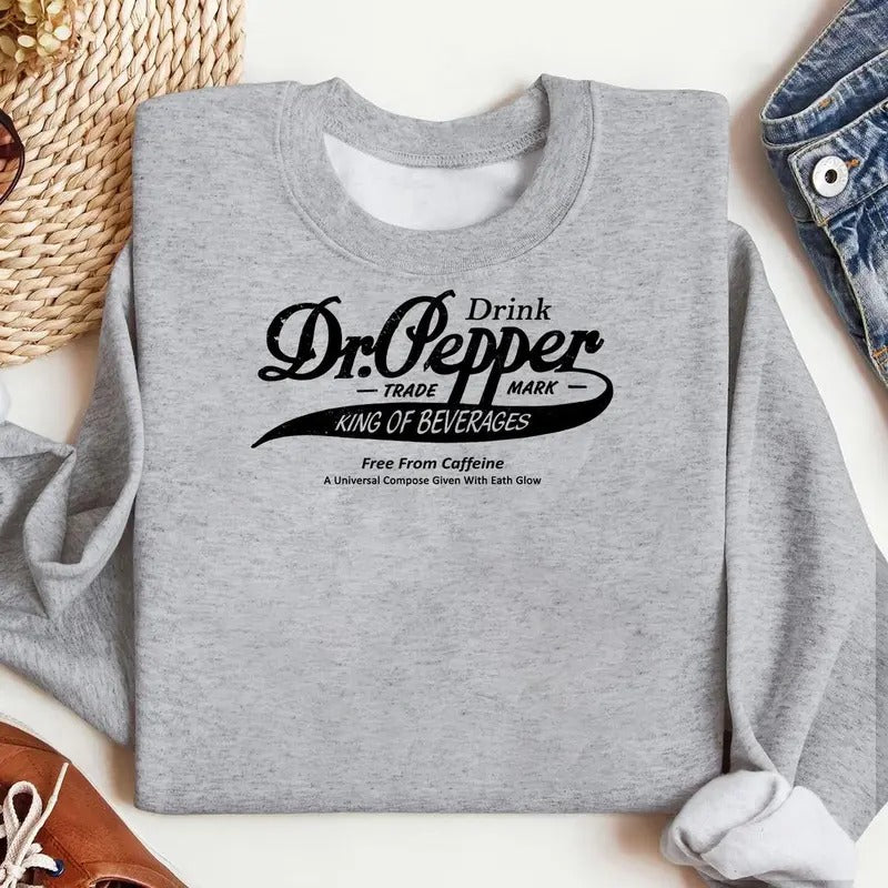 Vintage Dr Pepper Crewneck Sweatshirt, Vintage Dr Pepper Design Classic Cotton Sweaters dr pepper, For Men, For Women,...
