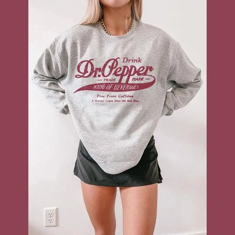 Vintage Dr Pepper Sweatshirt - Retro Soda Dr Pepper Gifts for Her - Gildan Crewneck Sweatshirt for Fall and Winter...