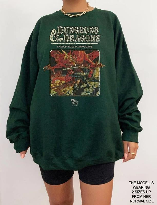 Vintage Dungeons & Dragons 1974 Sweatshirt, DnD Sweatshirt, DnD Shirt, Dungeon Master Sweatshirt,DND Dice Shirt Hoodie
