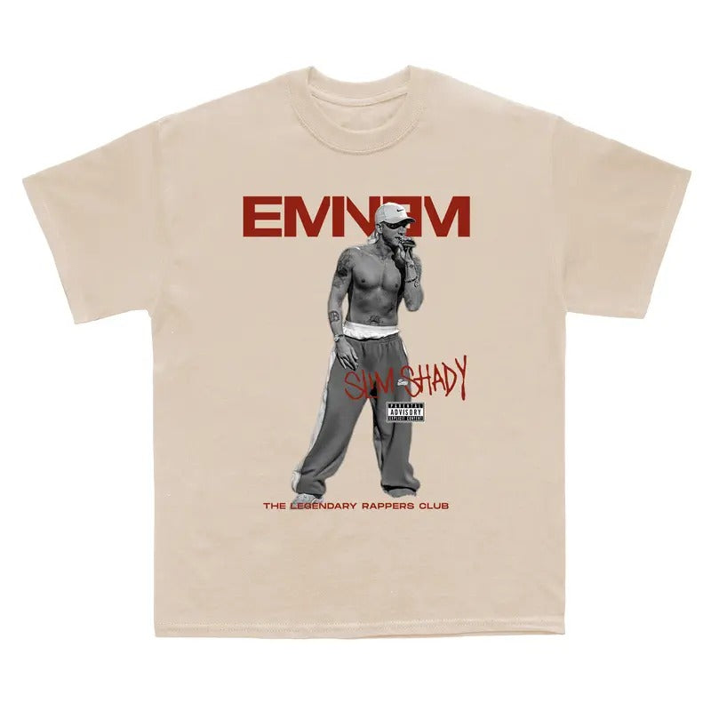 Vintage Eminem Graphic T-Shirt, Unisex Hip-Hop Tee, Retro Streetwear for Music Fans, Casual 90s Style Shirt, Slim Shady...