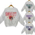 Vintage Football Team Crewneck Sweatshirt In Sport Grey - Classic Fit, Unisex, Casual Style, S-5XL T-Shirts, Hoodie