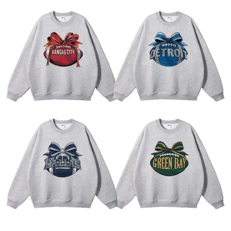 Vintage Football Team Sweatshirt - Unisex Crewneck, Graphic Sports Collection, Game Day Gift for Fans T-Shirts, Hoodie