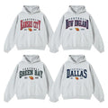 Vintage Football Teams Hoodie - Classic Fit in Ash Grey T-Shirts, Sweatshirt | GrindPrints.com