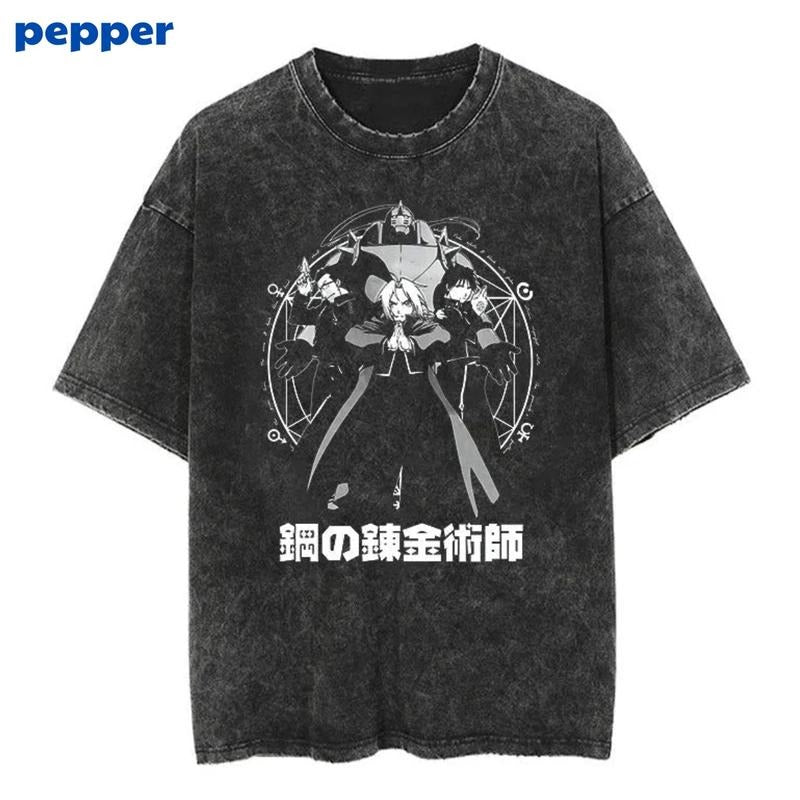 Vintage Fullmetal Alchemist Shirt, Fullmetal Alchemist Merch, Anime Shirt Menswear Top Underwear Tshirt Streetwear...