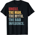 Vintage Fun Uncle Man Myth Bad Influence Funny T-Shirt made in usa Hoodie, Sweatshirt | GrindPrints.com