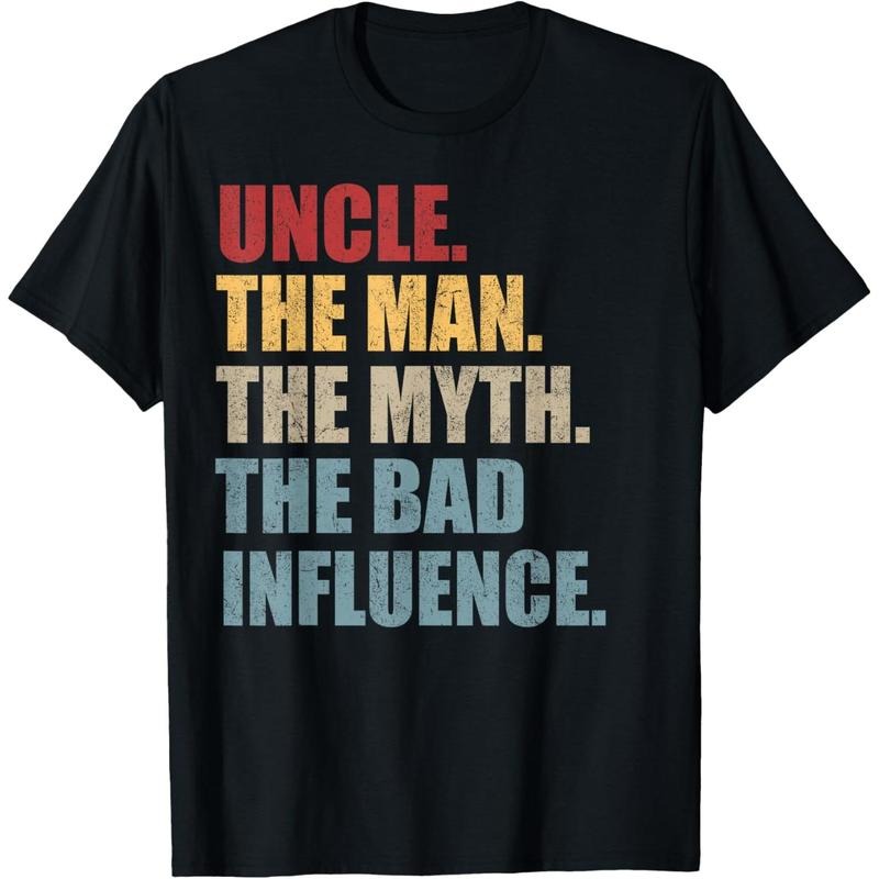Vintage Fun Uncle Man Myth Bad Influence Funny T-Shirt made in usa Hoodie, Sweatshirt | GrindPrints.com