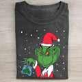Vintage Funny Christmas Movie Graphic Tee - Gr1nch Holding a Pack Shirt - Merry Christmas Shirt - Gr1nch Santa Claus -...