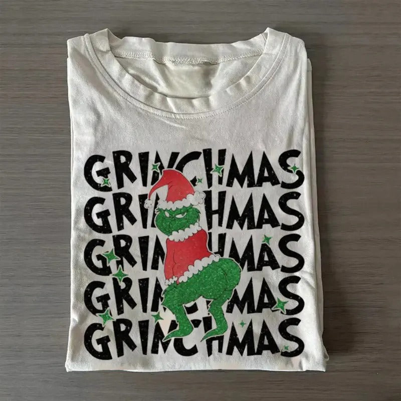 Vintage Funny Grinchmas Graphic Tee - Merry Christmas - Gr1nch Movie Shirt - Christmas Party Shirt - Christmas Gifts