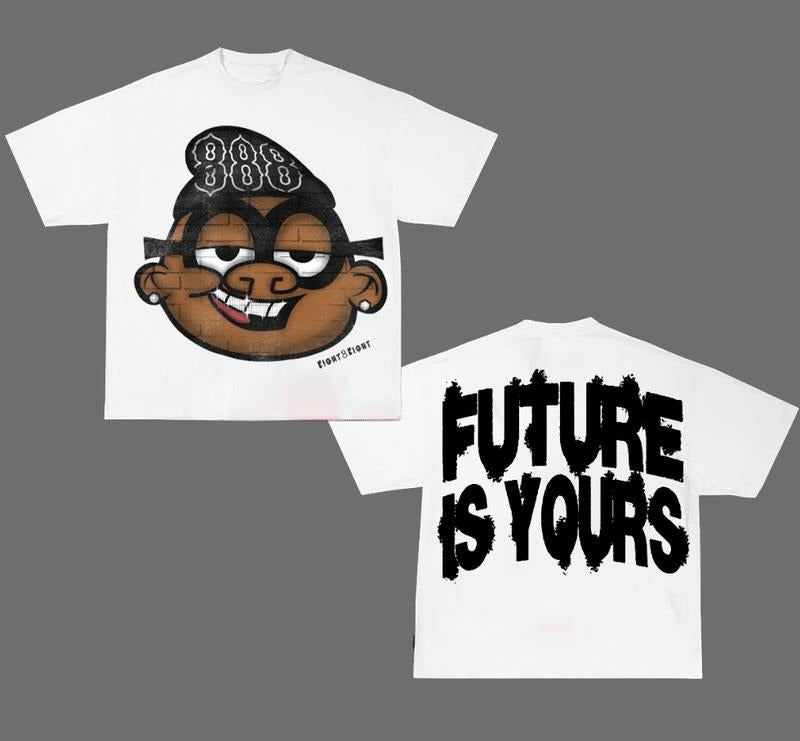Vintage Future Is Your Avatar Graphic Big Face T Shirt Hip Hop Streetwear Y2k Fashion Hoodie, Sweatshirt | GrindPrints.com