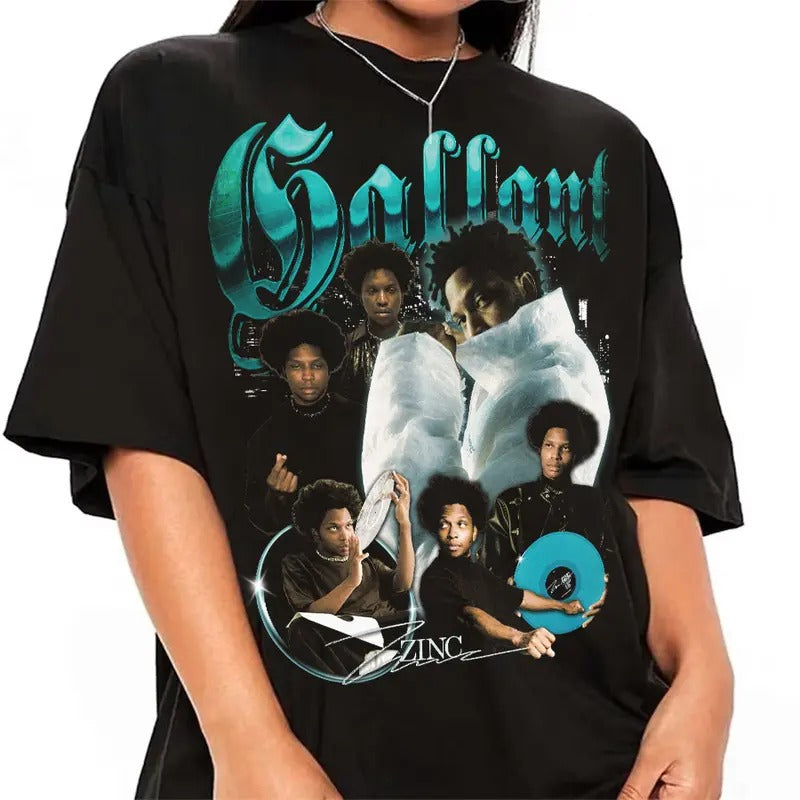 Vintage Gallant T-shirt ZINC Album Sweatshirt ZINC Tour Merch Gallant Graphic Bootleg Tee Gift For Fans Men Women Hoodie