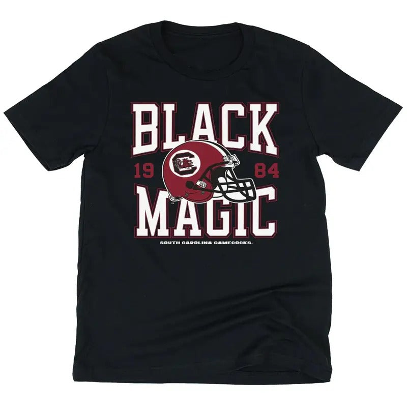 Vintage Gamecocks Football Black Magic 1984 Tee Classic Cotton Menswear Top Embroidered Hoodie Shirt Spandex Sweatshirt